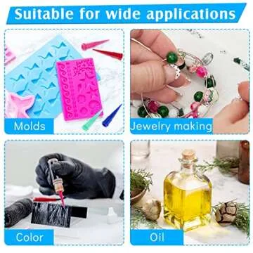 160 Pieces 8 Size Plastic Tapered Pinhead Blunt Syringe Tips Adhesive Dispensing Plastic Glue Tips for Oil or Glue Applicator