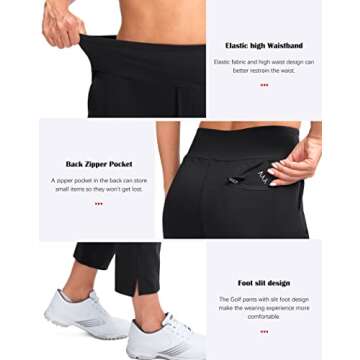 YYV Women's High Waist Golf Pants with Pockets and Style