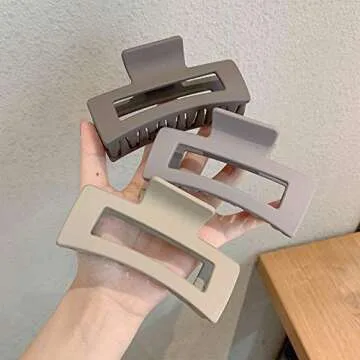 Whaline Jumbo Hair Claw Clips for Strong Hold and Style