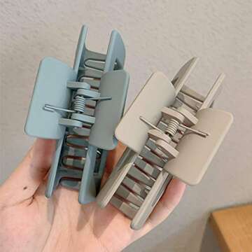 Whaline Jumbo Hair Claw Clips for Strong Hold and Style