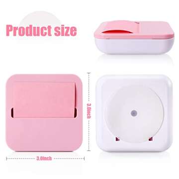 Toosell Sticky Note Dispenser for 1 Pack 3 Inches x 3 Inches Holder Set Designed to Work with Self-Stick Notes (Pink)