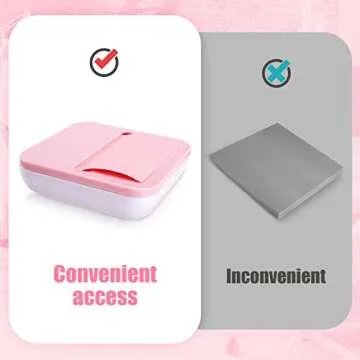 Toosell Sticky Note Dispenser for 1 Pack 3 Inches x 3 Inches Holder Set Designed to Work with Self-Stick Notes (Pink)