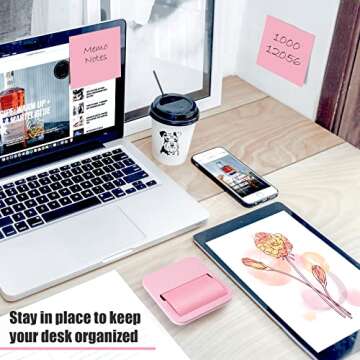Toosell Sticky Note Dispenser for 1 Pack 3 Inches x 3 Inches Holder Set Designed to Work with Self-Stick Notes (Pink)