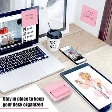 Toosell Sticky Note Dispenser for 1 Pack 3 Inches x 3 Inches Holder Set Designed to Work with Self-Stick Notes (Pink)