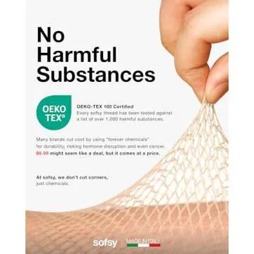 sofsy Italian-Made Nude Fishnet Stockings | High Waist Mesh Tights for Women | Goth Stockings for Ca...