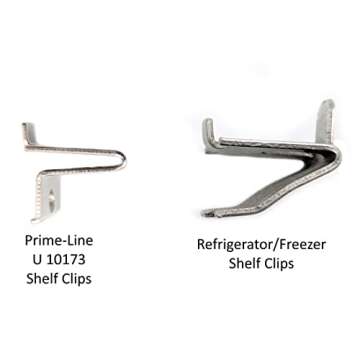 Prime-Line U 10173 Nickel Plated Metal Strip Lock Style Shelf Bracket , Knape and Vogt (8 Pack)
