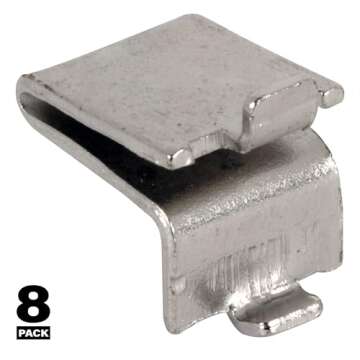 Prime-Line U 10173 Nickel Plated Metal Strip Lock Style Shelf Bracket , Knape and Vogt (8 Pack)