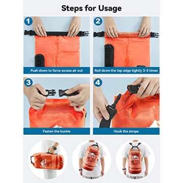 HEETA Waterproof Dry Bag for Camping and Water Sports