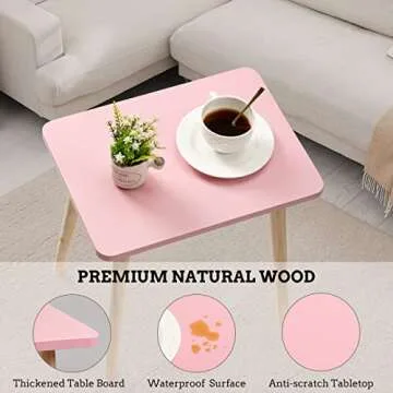 FORAOFUR Small Side Table for Modern Home Decor