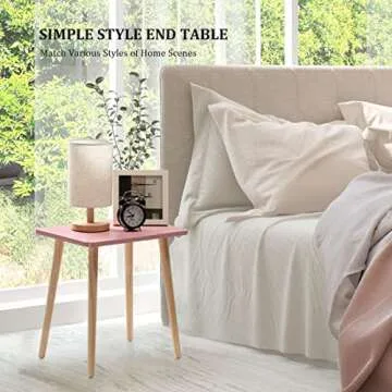 FORAOFUR Small Side Table for Modern Home Decor