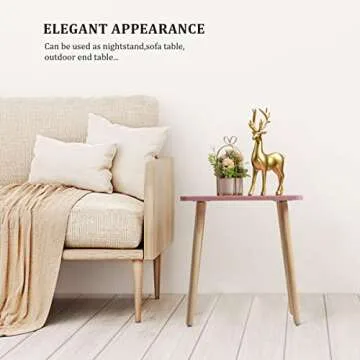 FORAOFUR Small Side Table for Modern Home Decor