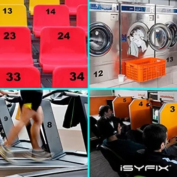 iSYFIX 4 Inch Black Vinyl Number Stickers - Premium Decal Set