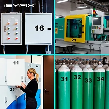 iSYFIX 4 Inch Black Vinyl Number Stickers - Premium Decal Set