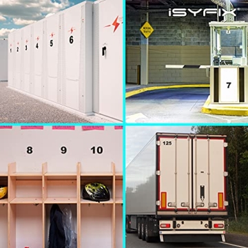 iSYFIX 4 Inch Black Vinyl Number Stickers - Premium Decal Set