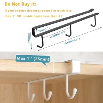 Innovative Under Cabinet Mug Holder for Organized Kitchen
