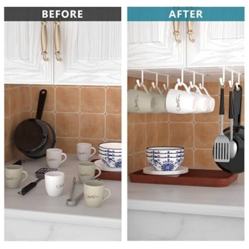 Innovative Under Cabinet Mug Holder for Organized Kitchen