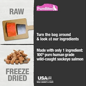 PureBites Freeze Dried Salmon Treats for Healthy Pets