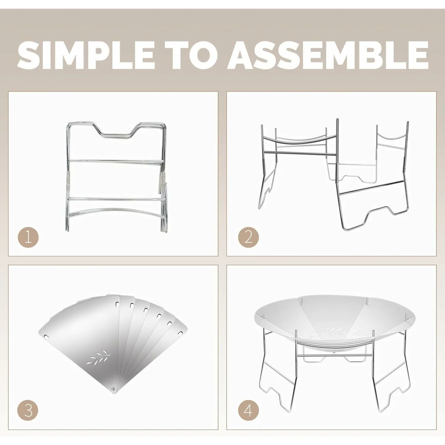 Portable Outdoor Fire Pit - Collapsible 17 Inch Design