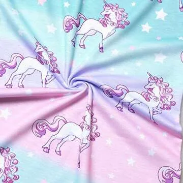 Girls & Dolls Star Unicorn Nightgowns - Size 10 11