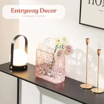 Elegant PURPAN Purse Vase - Handcrafted Glass for Flowers