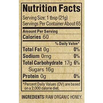 Naked Wild Honey, Organic Raw Unfiltered Wildflower Honey, 48 Ounce