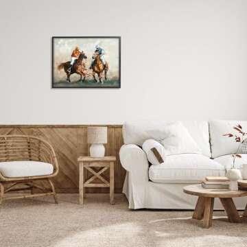 Stupell Industries Equestrian Polo Players Framed Giclee Art - Stunning Decor by Ziwei Li