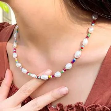 Stylish KELITCH Pearl Choker Necklace for Women