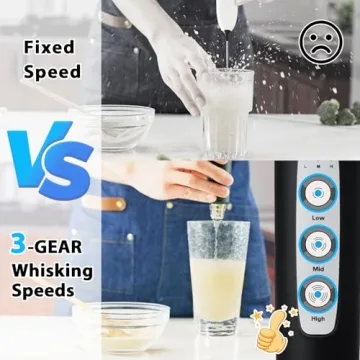 Rechargeable Handheld Milk Frother for Coffee Lovers