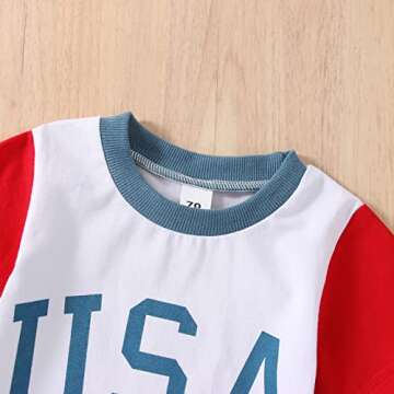 Twopumpkin Baby 4th of July Outfit for Infants and Toddlers
