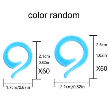 AIEX 120pcs Knitting Stitch Markers, 60 Large + 60 Small Plastic Crochet Stitch Markers, Knitting St...