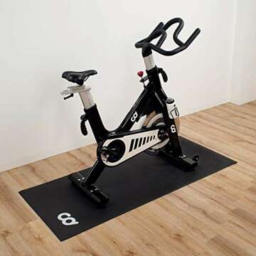 CyclingDeal High Density Trainer Floor Mat - Compatible with Indoor Exercise Stationary Bike Treadmill Elliptical Waterproof Gym Flooring Equipment - Indoor Cycle Stepper - 36" x 48" (91 x 122cm)