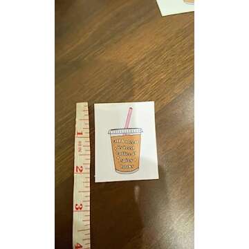 All I Need is Iced Coffee and Spicy Books Sticker, Book Sticker, Book Lover, I'm with Banned Sticker, Smutty. Kindle Laptop Sticker, Inspirational Reading Stickers for Kids Teens Students Teachers