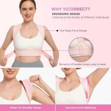 Posture Corrector for Women and Men, Adjustable Upper Back Brace for Clavicle Support and Providing Pain Relief from Neck, Shoulder, and Upper Back (S/M)