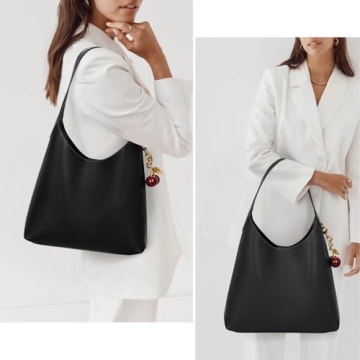 Stylish Faux Suede Hobo Bag Women Vegan Leather Tote