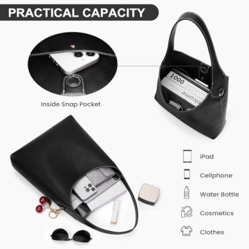 Stylish Faux Suede Hobo Bag Women Vegan Leather Tote