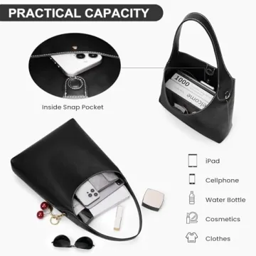 Stylish Faux Suede Hobo Bag Women Vegan Leather Tote