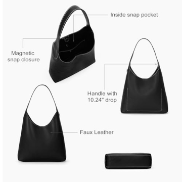 Stylish Faux Suede Hobo Bag Women Vegan Leather Tote