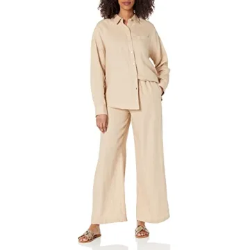 The Drop Women's Relaxed Linen Shirt - Comfortable Top