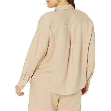 The Drop Women's Relaxed Linen Shirt - Comfortable Top
