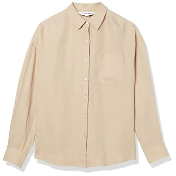 The Drop Women's Relaxed Linen Shirt - Comfortable Top