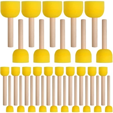 30 Pcs Round Sponge Brush Set for Creative Painting Fun