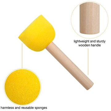 30 Pcs Round Sponge Brush Set for Creative Painting Fun