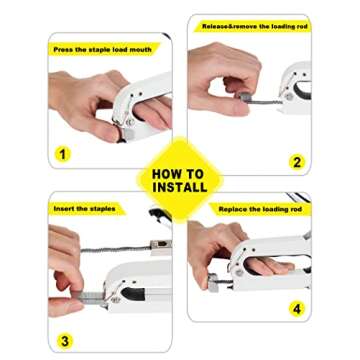 WETOLS Upholstery Staple Gun, Heavy Duty Staple Gun, 3 in 1 Manual Stapler Gun with 2400 Staples, Power Brad Nailer for Wood, Material Repair, Carpentry, Decoration, Furniture, DIY - WE808