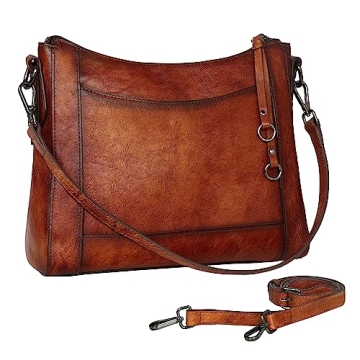 Iswee Retro Leather Crossbody Purse for Modern Women