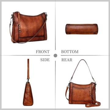 Iswee Retro Leather Crossbody Purse for Modern Women