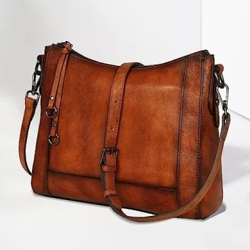 Iswee Retro Leather Crossbody Purse for Modern Women