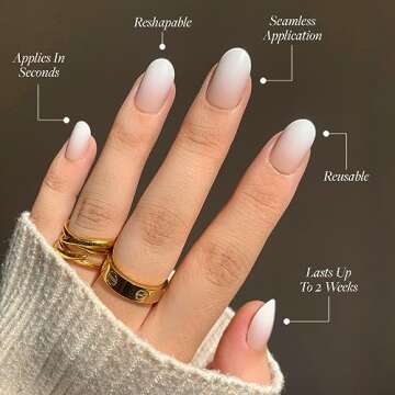 Glamnetic Creamer Press-On Nails & Glue - Neutral Ombre