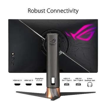 ASUS ROG Swift 27” 4K Gaming Monitor (PG27UQR) - UHD (3840 x2160), Fast IPS, 160Hz (Above 144Hz), 1ms, FreeSync Premium Pro, Variable Overdrive, DisplayPort, HDMI, DisplayHDR 600, 96% DCI-P3,BLACK