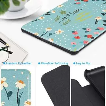 KANNIL Slim Case for Kindle Paperwhite – Lightweight Floral Cover