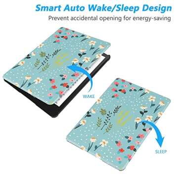 KANNIL Slim Case for Kindle Paperwhite – Lightweight Floral Cover